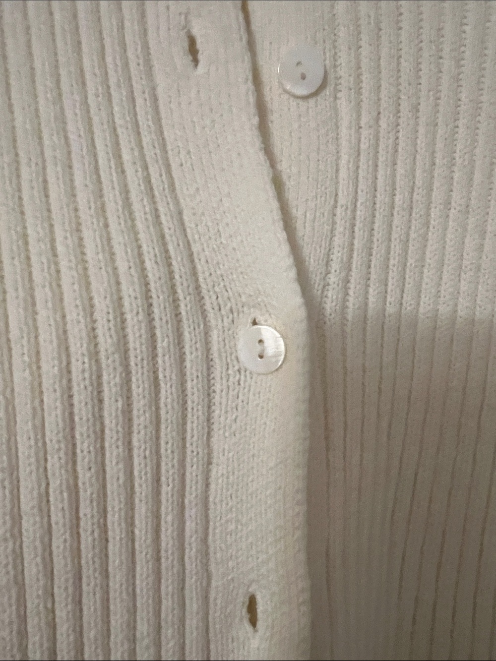 Halogen Cream Ribbed Short-Sleeve Button-Down Top - Picture 3 of 4